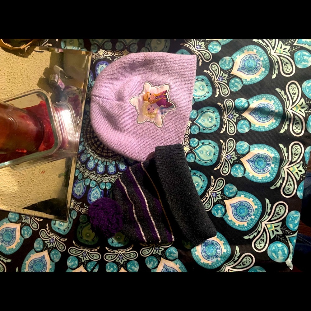 TWO girl winter hats